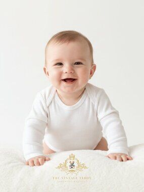 NWT Cute Long Sleeve Baby Onesies One-Piece Bodysuit Kids White Various Sizes